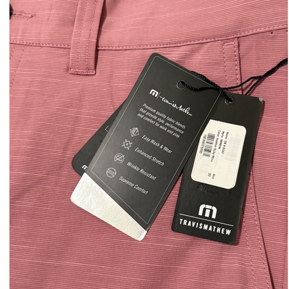 Travis Mathew Mens Shorts Size 30 Heather Rosin Pink Golf Casual - Picture 2 of 9